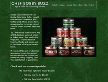 Tablet Screenshot of chefbobbybuzz.com